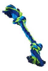 Buster Hračka pes Dent.Rope 2 uzly modrá/limet.40cm XL