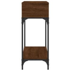 Vidaxl Konzolový stolík hnedý dub 100x30,5x75 cm kompozitné drevo