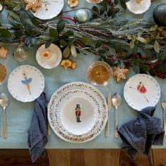 Decor By Glassor Dezertný tanierik s vianočným dekorom
