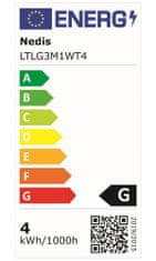 Nedis LTLG3M1WT4 - Stmievateľná LED Stolová Lampa | Dotykové ovládanie | 3 režimy svietenia | Nabíjacie batérie | 280 lm