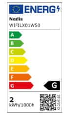 Nedis Wi-Fi chytré dekoratívne LED/ teplá biela/ 50 LED's/ Android & iOS/ SmartLife/ 5 m