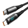 Bomba USB Type C - C TURBO 100W 5A rýchlonabíjací + data LED kábel 1M/2M
