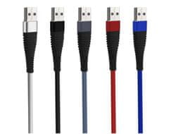 Bomba 3v1 Nylonový USB kábel pre iPhone/Android 1M