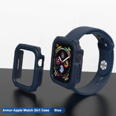 LITO Puzdro Watch Armor 360 + ochrana displeja - Apple Watch 1 / 2 / 3 (38 mm) - Modrá