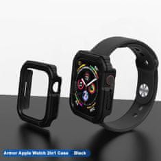 LITO Puzdro Watch Armor 360 + ochrana displeja - Apple Watch 1 / 2 / 3 (38 mm) - Čierne