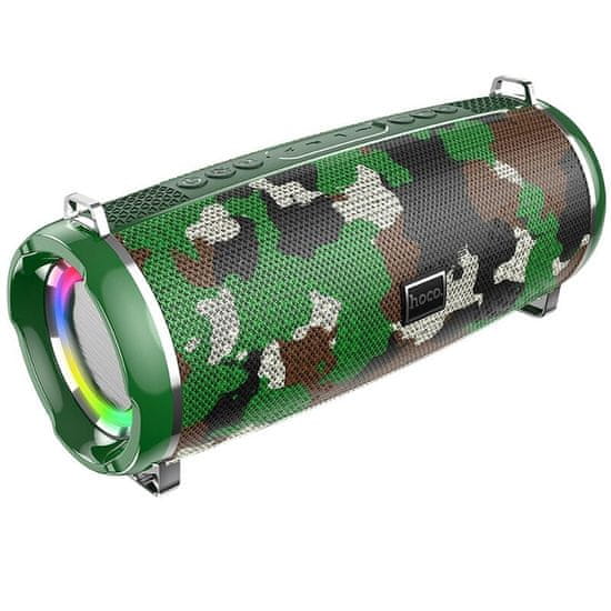 Hoco Wireless Speaker Xpress (HC2) - with Ambient Light, Bluetooth 5.0, 10W - Camouflage Green