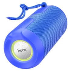 Hoco Wireless Speaker Artistic Sports (BS48) - Bluetooth 5.1, FM, TF Card, U Disk, RGB Lights, 10W, 1200mAh - Blue