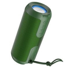 Hoco Wireless Speaker Artistic Sports (BS48) - Bluetooth 5.1, FM, TF Card, U Disk, RGB Lights, 10W, 1200mAh - Dark Green