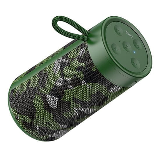 Hoco Wireless Speaker Sports (HC13) - Bluetooth 5.0, FM, TF Card, U Disk, AUX, TWS, 5W, 1200mAh - Camouflage Green