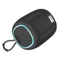Hoco Wireless Speaker Link (HC14) - Bluetooth 5.2, FM, TF Card, USB, AUX, TWS, with RGB Lights - Linen Grey
