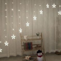 ModernHome Vianočná svetelná LED reťaz Stars 400 cm studená biela