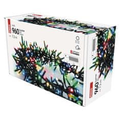 EMOS LED vianočná reťaz – ježko, 7,2 m, vonkajšia aj vnútorná, multicolor, programy