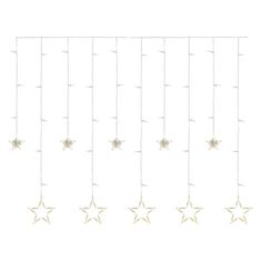 EMOS LED vianočný záves – hviezdy, 185x105 cm, vnútorný, teplá biela
