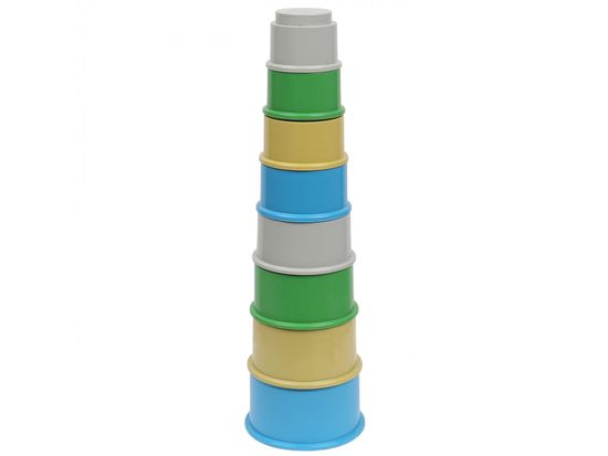 Wader RePlay Pyramídové poháre, recyklovaná vzdelávacia hračka - 8 prvkov