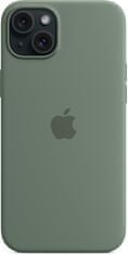 Apple Silikonový kryt s MagSafe pro iPhone 15 Plus, cypřišově zelená