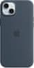 Silikonový kryt s MagSafe pro iPhone 15 Plus, bouřkově modrá