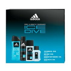 Adidas Ice Dive - EDT 50 ml + sprchový gel 250 ml + deodorant ve spreji 150 ml + deodorant s rozprašovačem