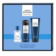 David Beckham Classic Blue - EDT 50 ml + sprchový gel 200 ml + deodorant ve spreji 150 ml