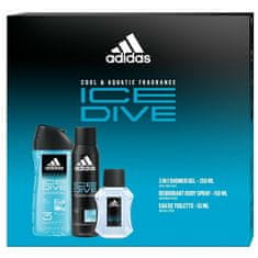 Adidas Ice Dive - toaletná voda s rozprašovačom 50 ml + sprchový gél 250 ml + dezodorant v spreji 150 ml