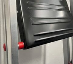 ELKOP Jednostranný hliníkový rebrík JHR 403 - čierne lakované schodnice a plošina, JHR 403