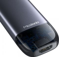 Mcdodo HUB 5v1 (1x HDMI; 3x USB-A 3.0; 1x USB-C PD 100W), šedá