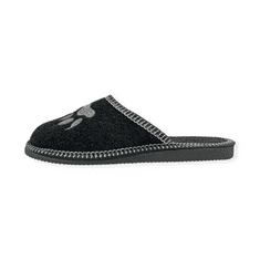 NOWO Pánske čierne plstené papuče s pazúrmi r. 42