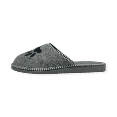 NOWO Pánske sivé plstené papuče s pazúrmi r. 44