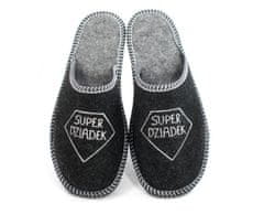 NOWO Pánske plstené papuče čierne super grandpa r. 42