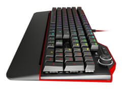 Genesis herná mechanická klávesnica RX85/RGB/Kailh Brown/Drôtová USB/US layout/Čierna-červená