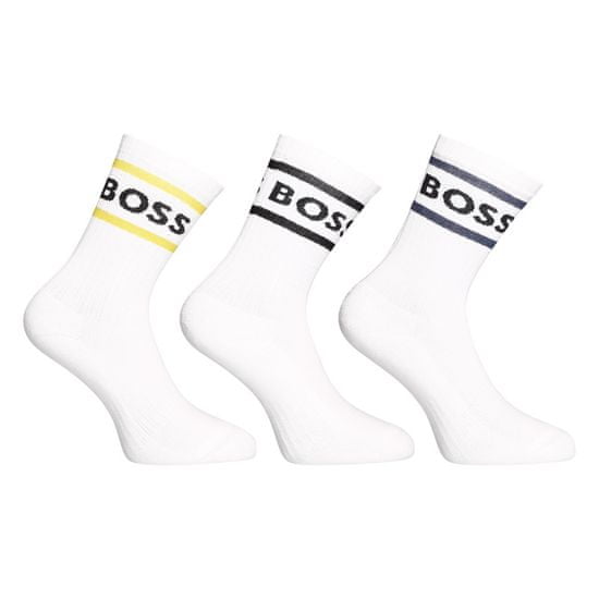 BOSS 3PACK ponožky vysoké bielé (50469371 106)