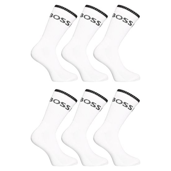 BOSS 6PACK ponožky vysoké bielé (50510168 100)