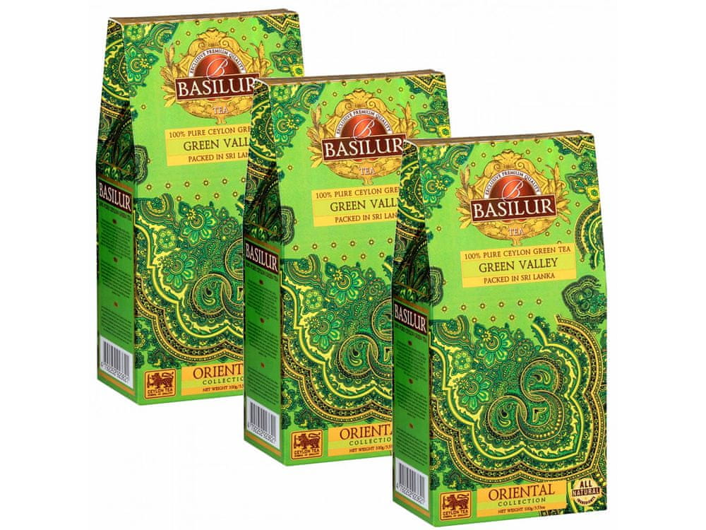 Basilur BASILUR - Green Valley, Vysokohorský zelený čaj zo Srí Lanky, 100g, 3