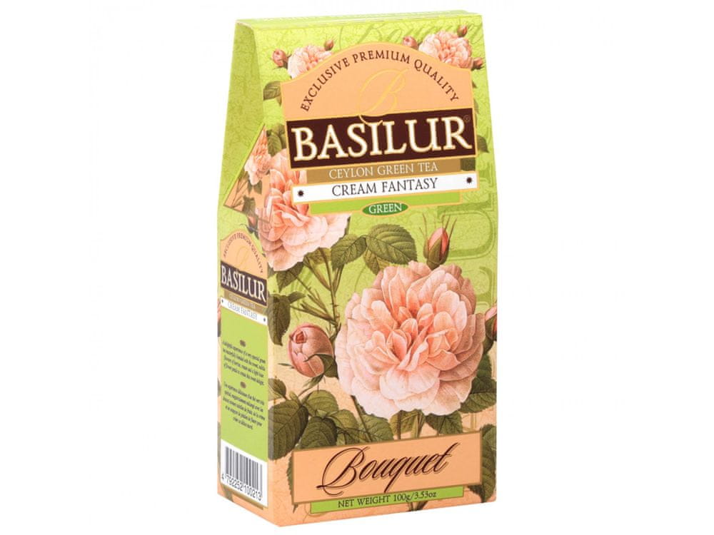 Basilur BASILUR Cream Fantasy - Cejlónsky zelený čaj s ovocnými arómami, 100 g, 1