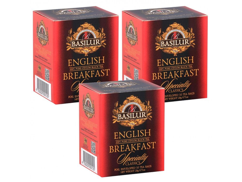 Basilur BASILUR English Breakfast - Čierny čaj vo vrecúškach, 10x2g, 3