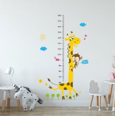 PIPPER. Samolepka na stenu "Detský meter - Žirafa" 100x180 cm