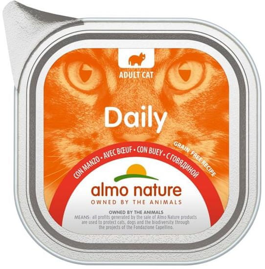 Almo Nature Daily Menu cat van. hovädzie 100g