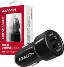AXAGON nabíječka do auta / PWC-5V5 / 2x USB-A / 5V - 2.4A + 2.4A, 24W / černý
