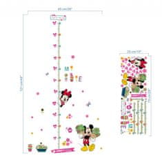 PIPPER. Samolepka na stenu "Detský meter - Mickey a Minnie" 65x121 cm