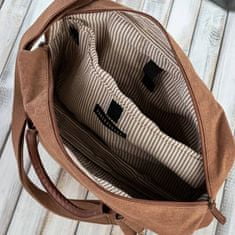 PAOLO PERUZZI Pánska bavlnená plátenná taška na notebook cez rameno 