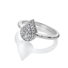 Hot Diamonds Elegantný strieborný prsteň s diamantom a topazmi Glimmer DR255 (Obvod 60 mm)