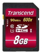 Transcend 8GB SDHC (Class 10) UHS-I 600x (Ultimate) MLC pamäťová karta