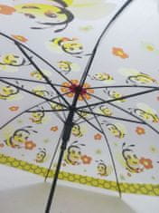 Pronett  Dáždnik detský s píšťalkou 104 cm včielka