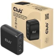Club 3D síťová nabíječka, GAN technologie, 4xUSB-A, USB-C, PD 3.0, 100W, čierna