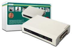 Digitus USB a paralelný tlačový server, 3 porty 1x RJ45, 2x USB A, 1x Centronics DB-36-pinová samec