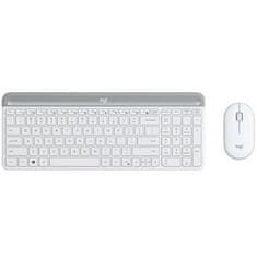 Logitech klávesnica s myšou Wireless Combo Slim MK470 US - biela