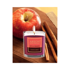 Areon Vonná sviečka - vôňa Apple &amp; Cinnamon, 120g