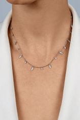 Brilio Silver Módny strieborný náhrdelník s príveskami NCL116W