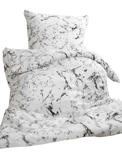 Jerry Fabrics Obliečky mikroflanel Mramor biely 140x200, 70x90 cm