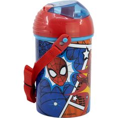 Stor Fľaša na pitie Spiderman Midnight Pop up 450ml