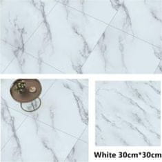 HOME & MARKER® Samolepiace vinylové umývateľné podlahové štvorce (5 ks) – biela | INSTALAY